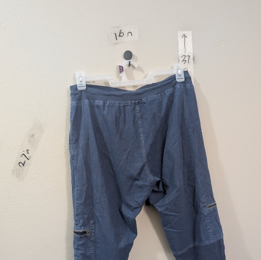 XCVI Denim Blue Casual Pants Stretchy - Picture 6 of 7